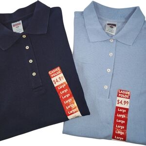 2pc Classic Navy and Light Blue Polo Shirts **NWT**